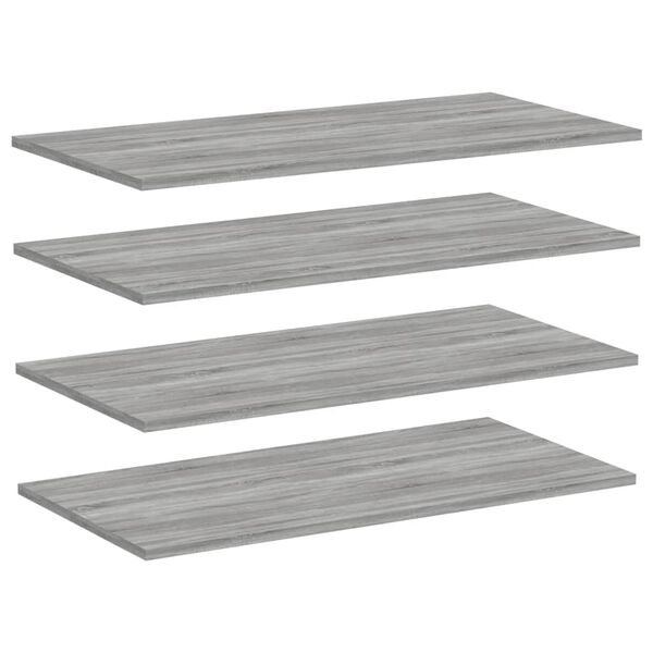 vidaXL Wandregale 4 Stk. Grau Sonoma 80x40x1,5 cm Holzwerkstoff