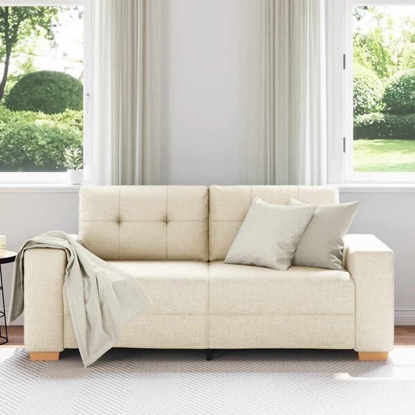 vidaXL Loveseat-Sofa Leinen 180x77x82 cm