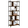 vidaXL B&uuml;cherregal 6 B&ouml;den R&auml;uchereiche 76x32x192 cm Holzwerkstoff