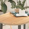 vidaXL Tischplatte 100x50x2 cm Massivholz Eiche Oval