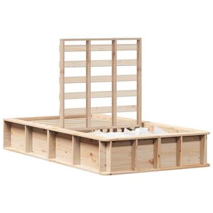 vidaXL Bettrahmen Wachsbraun 75 x 190 cm Massives Kiefernholz