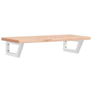 vidaXL Waschbeckenregal Wandmontage Stahl und Massivholz Buche