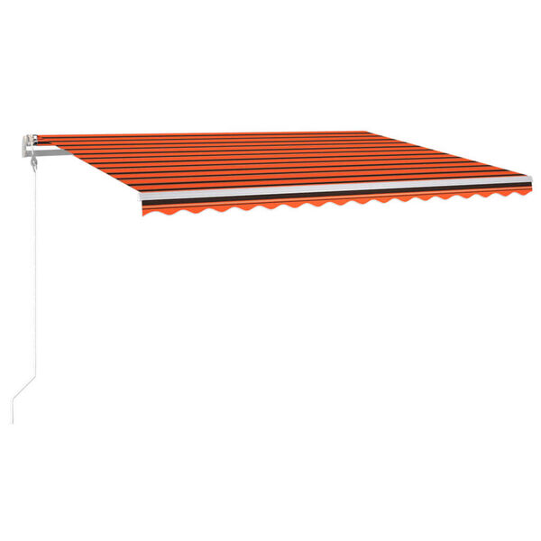 vidaXL Automatische Markise mit LED Windsensor 400x300 cm Orange/Braun