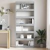 vidaXL Bücherregal mit Regal Beton Grau 80 x 30 x 198 cm Holzwerkstoff