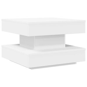 vidaXL Couchtisch 360-Grad Drehbar Wei&szlig; 50x50x34,5 cm
