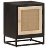 vidaXL Sideboard Schwarz 55x30x76 cm Massivholz Mango und Eisen