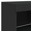 vidaXL Sideboard mit LED-Leuchten Schwarz 81x37x67 cm