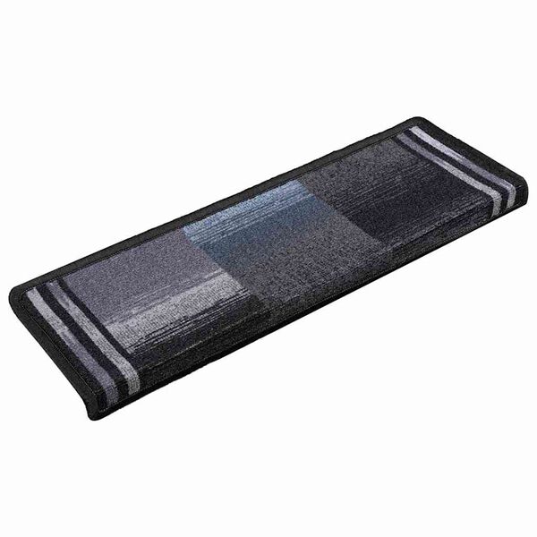 vidaXL Stufenmatten Selbstklebend 10 Stk 65x21x4 cm Schwarz Grau