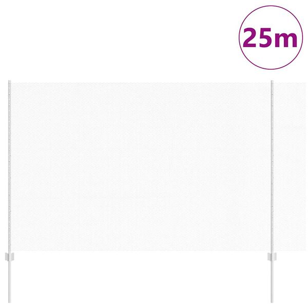 vidaXL Zaun mit Pfosten Silber 1.6 x 25 m Stahl