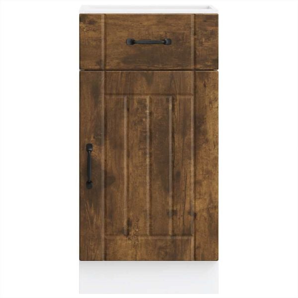 vidaXL K&uuml;chen-Unterschrank Lucca R&auml;uchereiche Holzwerkstoff