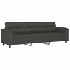 vidaXL 3-Sitzer-Sofa Dunkelgrau 210 cm Mikrofasergewebe