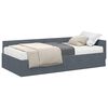 vidaXL Eckbettgestell mit Matratze 2 stk. Dunkelgrau 100 x 200 cm Samt