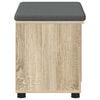 vidaXL Flurbank mit Kissen mit Regal Sonoma-Eiche 60 x 38 x 46 cm
