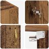 vidaXL Wandschrank 2 pcs Altholz 69,5 x 34 x 90 cm Holzwerkstoff