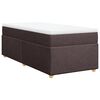 vidaXL Boxspringbett mit Matratze Dunkelbraun 90x190 cm Stoff