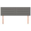 vidaXL Kopfteile Dunkelgrau 144x5x78/88 cm Stoff