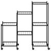 vidaXL Blumenst&auml;nder mit Rollen 83x25x83,5 cm Schwarz Eisen