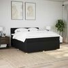 vidaXL Boxspringbett mit Matratze Schwarz 200x200 cm Stoff
