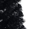 vidaXL K&uuml;nstlicher Halb-Weihnachtsbaum mit St&auml;nder Schwarz 120 cm PVC
