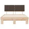 vidaXL Bettgestell mit gepolstertem Kopfteil Taupe 140 x 200 cm