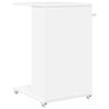 vidaXL Beistelltisch Mit Rad Wei&szlig; 40 x 35 x 60 cm Holzwerkstoff
