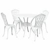 vidaXL Garten Essgruppe 5 stk. Wei&szlig; Aluminium