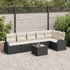 vidaXL Gartensofa-set 7 pcs Schwarz Poly-Rattan