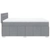 vidaXL Boxspringbett mit Matratze Hellgrau 160x200 cm Stoff