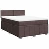 vidaXL Boxspringbett mit Matratze Dunkelbraun 140x190 cm Stoff