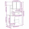 vidaXL Schminktisch mit Regal Schwarz Eichen-Optik 80 x 35 x 132 cm