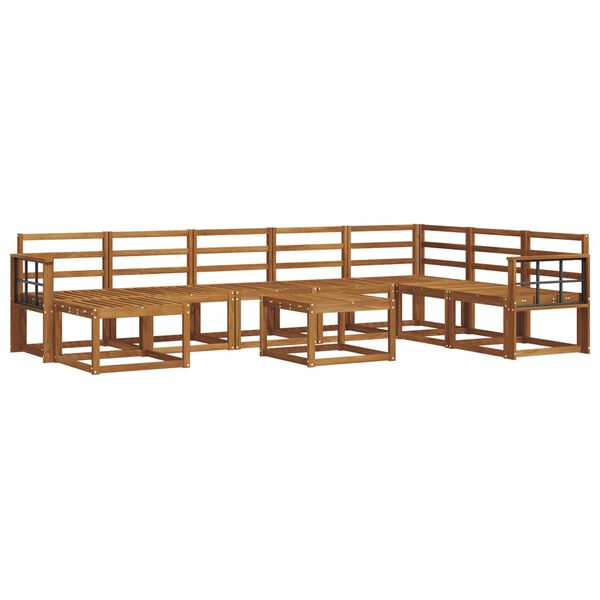vidaXL Outdoor-Sofagarnitur 9 pcs Natur Massivholz Akazie