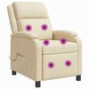 vidaXL Massage Relaxsessel Creme Stoff