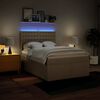 vidaXL Boxspringbett mit Matratze Creme 140x200 cm Stoff