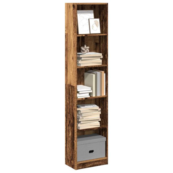 vidaXL Bücherregal Altholz-Optik 40x24x176 cm Holzwerkstoff