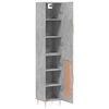 vidaXL Highboard Betongrau 34,5x34x180 cm Holzwerkstoff