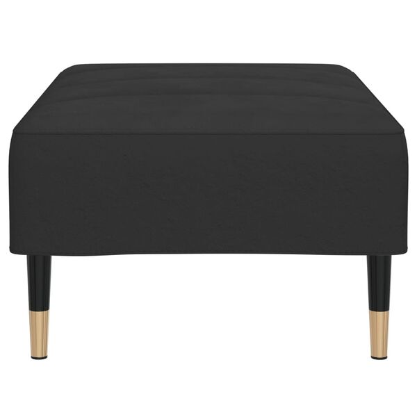 vidaXL Fu&szlig;hocker Schwarz 78x56x32 cm Samt