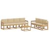 vidaXL Outdoor-Sofagarnitur 7 stk. 7-Sitzer White and Beige
