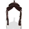 vidaXL Western-Sattel, Halfter & Brustblatt Echtleder 13" Braun