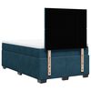vidaXL Boxspringbett mit Matratze Blau 120x190 cm Samt