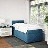 vidaXL Boxspringbett mit Matratze Blau 90x200 cm Samt