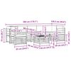 vidaXL Sofagarnituren 8 pcs Natur und Creme Massivholz Akazie