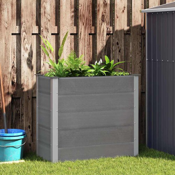 vidaXL Garten-Hochbeet WPC 100 x 50 x 91 cm Grau