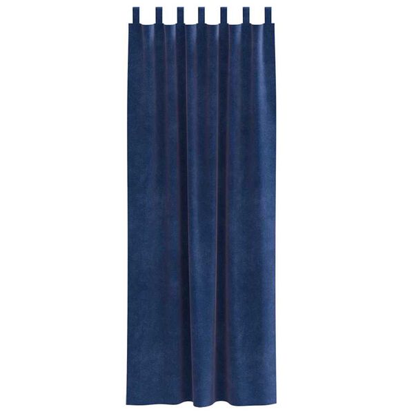 vidaXL Verdunkelungsvorh&auml;nge 2 pcs Dunkelblau 140 x 225 cm Samt