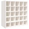 vidaXL Weinschrank Wei&szlig; 56 x 25 x 56 cm Massivholz Kiefer
