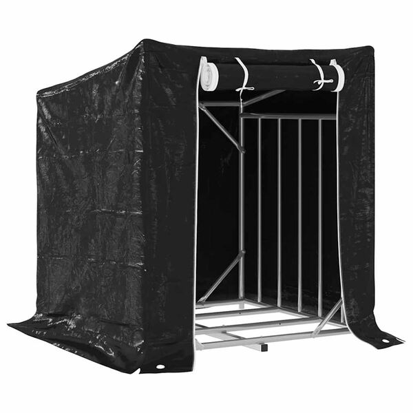 vidaXL Brennholzregal mit Regenschutz 100,5x100,5x110,5 cm