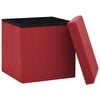 vidaXL Hocker mit Stauraum Weinrot PVC