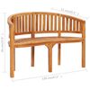vidaXL Bananenbank 120 cm Massivholz Teak