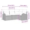 vidaXL Gartensofa-set mit Kissen 4 pcs Beige und Hellgrau Poly-Rattan