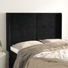 vidaXL Kopfteil mit Ohren Schwarz 147x16x118/128 cm Samt