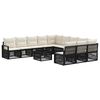 vidaXL Gartensofa-set 12 pcs Schwarz Poly-Rattan